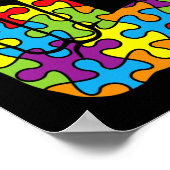 Asl Love Sign Language Autistic Puzzle Autism Awar Poster (Ecke)