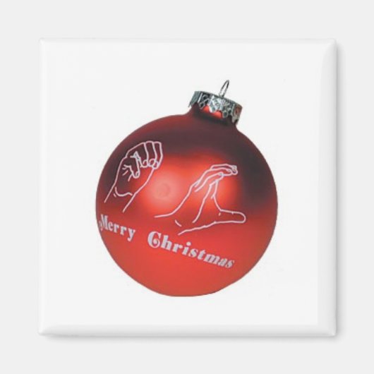 ASL Merry Christmas Magnet (Vorne)