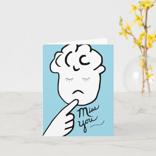 ASL Miss You! Karte (Gelbe Blume)