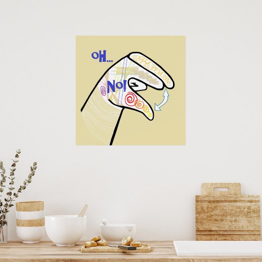 ASL Oh NO Poster (Küche)
