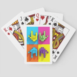 ASL Pixel Liebe Pop Classic Playing Cards Spielkarten
