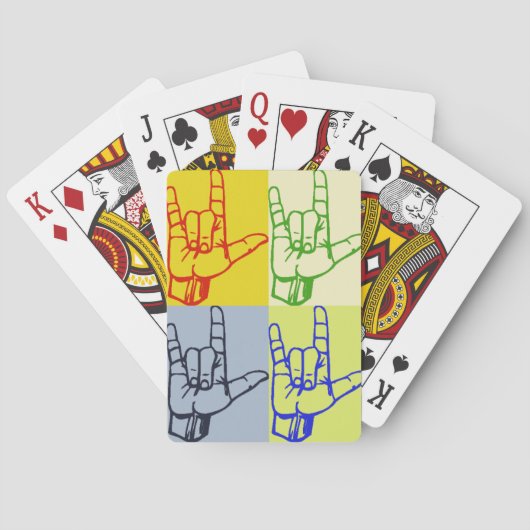 ASL Pop Art Playing Cards Spielkarten (Rückseite)