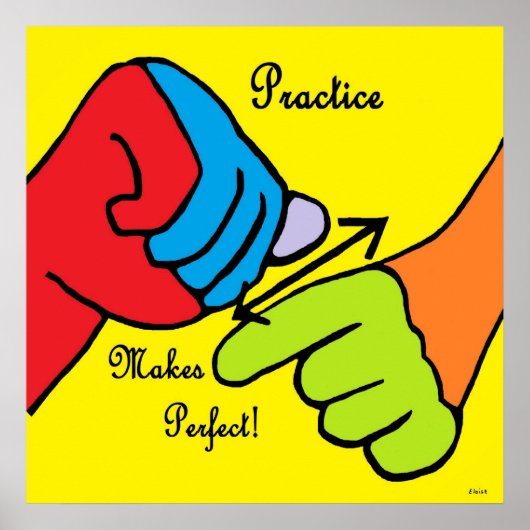 ASL PRACTICE macht es perfekt Poster (Vorne)