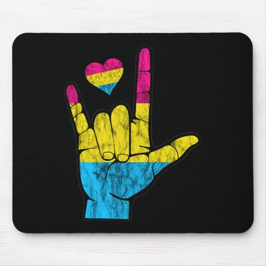Asl Pride Panual Hearing Loss Deaf Bewusstsein Mon Mousepad (Vorne)
