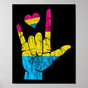 Asl Pride Panual Hearing Loss Deaf Bewusstsein Mon Poster