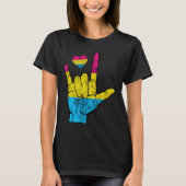 Asl Pride Panual Hearing Loss Deaf Bewusstsein Mon T-Shirt (Vorderseite)