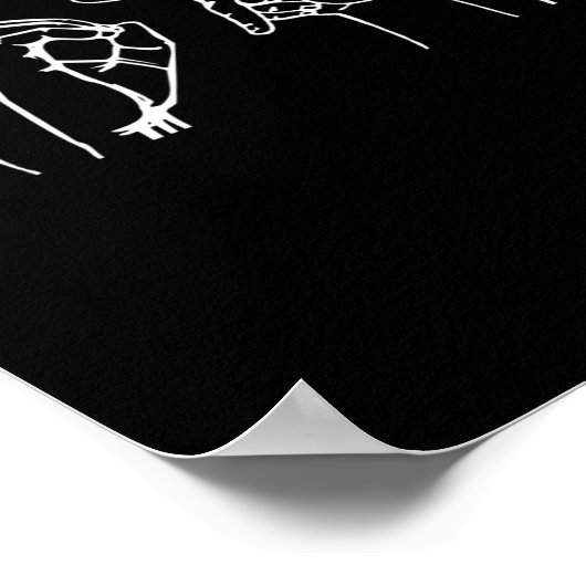 Asl Pro Deaf Awareness Sign Language Interpreter G Poster (Ecke)