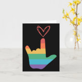 Asl Rainbow Liebe Symbol Deaf Karte (Gelbe Blume)