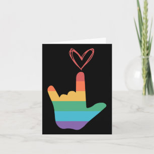 Asl Rainbow Liebe Symbol Deaf Karte