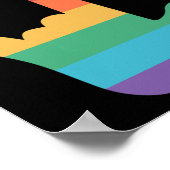 Asl Regenbogen-Liebe-Symbol Gehörloser Poster (Ecke)
