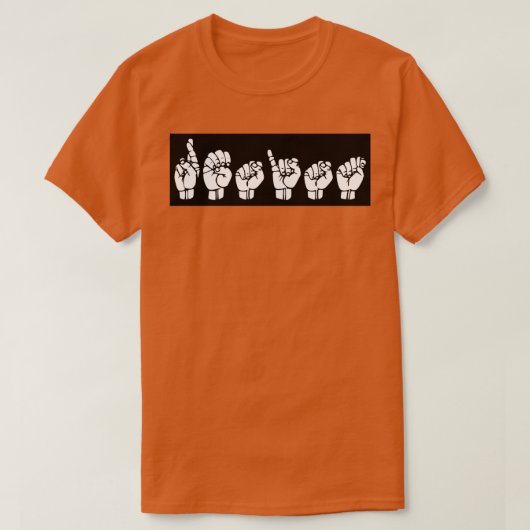 ASL RESIST American Sign Language Design T-Shirt (Design vorne)