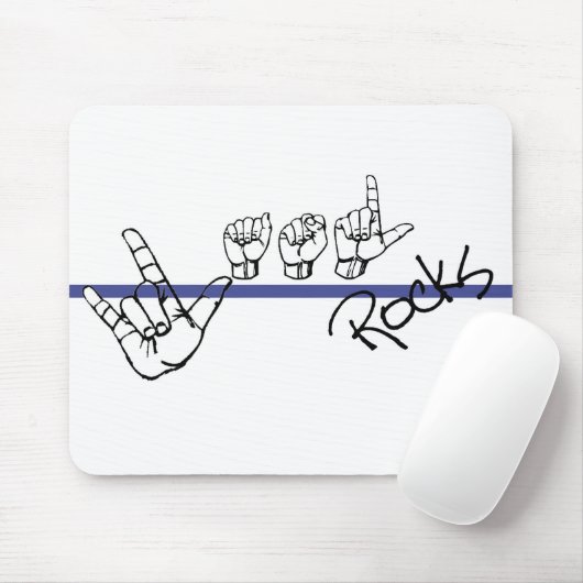 ASL schaukelt Mausunterlageschwarzes und Blau Mousepad (Mit Mouse)