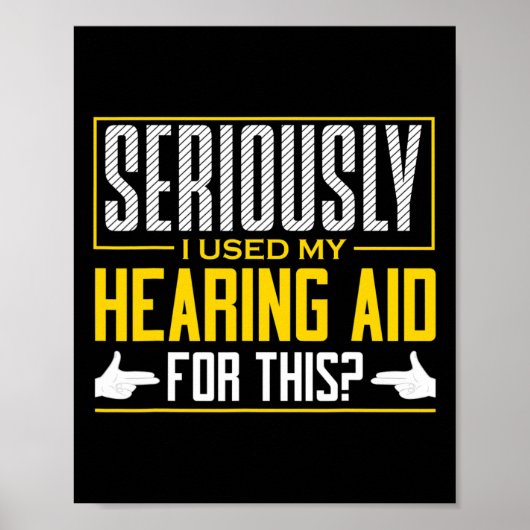 ASL Serious Heading Aid Language Deaf Aware Poster (Vorne)