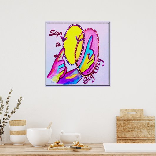 ASL Sign für mich Poster (Küche)