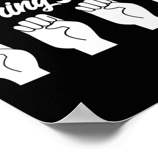 Asl Sign Language Bring Me Beer Deaf  Poster (Ecke)