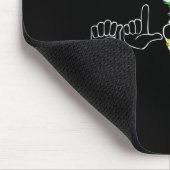 ASL Sign Language Clothes Beach Deaf Signatur Awar Mousepad (Ecke)