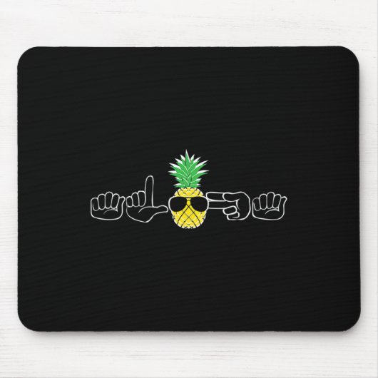 ASL Sign Language Clothes Beach Deaf Signatur Awar Mousepad (Vorne)