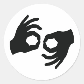 ASL Sign Language Interpreter Hand Symbol Sticker