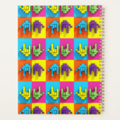 ASL Sign Language Pixel Love Pop Planner Planer (Rückseite)