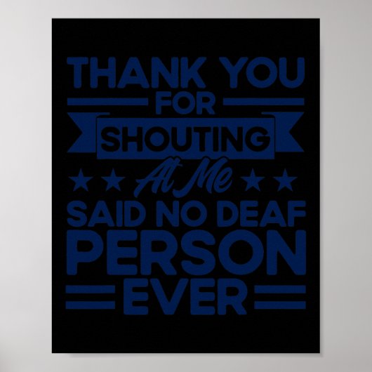 ASL Sign Language Vielen Dank, dass Sie mich bei D Poster (Vorne)