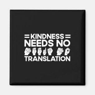 ASL-Signatur-Sprachfreude braucht keine Übersetzun Magnet