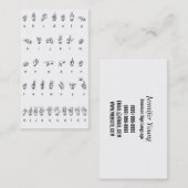 ASL, Signature Language Business Card Visitenkarte (Vorne/Hinten)