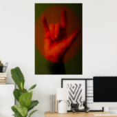 ASL Signieren I Liebe You Poster (Heimbüro)