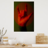 ASL Signieren I Liebe You Poster (Küche)