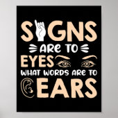 Asl Signs sind meine Worte für mein amerikanisches Poster (Vorne)