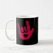 ASL Signsprache I Liebe Sie unterschreiben Kaffeetasse (Links)