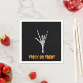 ASL Skeleton ILY Hand-Trick oder Treat! Serviette (Beispiel)