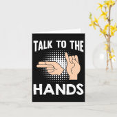 Asl spricht mit der amerikanischen Gebärdensprache Karte (Gelbe Blume)