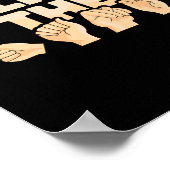 ASL spricht mit der amerikanischen Gebärdensprache Poster (Ecke)