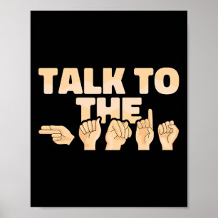 ASL spricht mit der amerikanischen Gebärdensprache Poster
