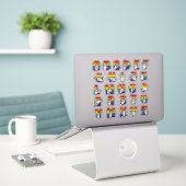 ASL-Stolz-Alphabet Aufkleber (Laptop auf Schreibtisch)