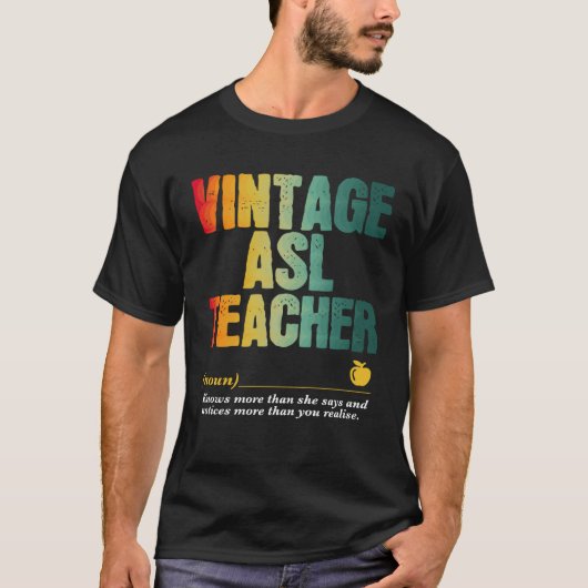 ASL Teacher Appreciation Week Back to School  2 T-Shirt (Vorderseite)