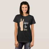 ASL Teacher Share The Love Sign Language Hand Sign T-Shirt (Vorne ganz)