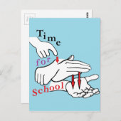 ASL Time for School Postkarte (Vorne/Hinten)