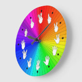 ASL-Uhr-Rainbow-Farbrad Große Wanduhr (Winkel)