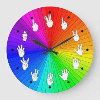 ASL-Uhr-Rainbow-Farbrad Große Wanduhr