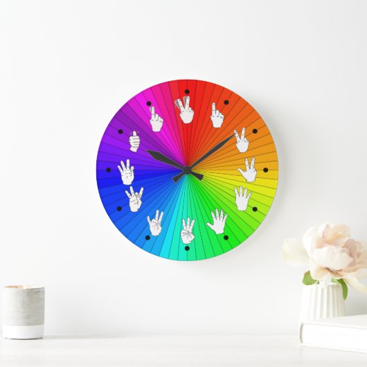 ASL-Uhr-Rainbow-Farbrad Große Wanduhr (Zuhause)