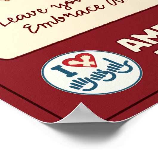 ASL und Englisch mischen sich nicht. Poster (Ecke)