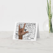 ASL und verschiedene Sprachen Sprichwort I Liebe S Dankeskarte (Vorderseite)