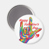 ASL Valentinstag I Liebe Sie Magnet (Vorderseite/Rückseite)