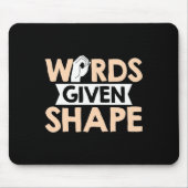 Asl Words Given Shape American Sign Language  Mousepad (Vorne)