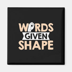 ASL Wörter geben Form American Sign Language Magnet
