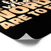 Asl-Zeichen sind für die Augen, welche Worte sind, Poster (Ecke)