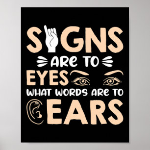 ASL-Zeichen sind meine Worte für mein "Eyes Americ Poster