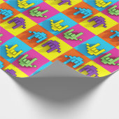 ASL-Zeichensprache-Pixel-Liebe-Pop-Wrapping-Papier Geschenkpapier (Ecke)
