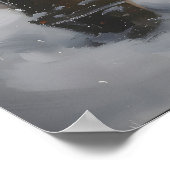 Aslan Lamppost Narnia Art Poster, Lion Printable Poster (Ecke)